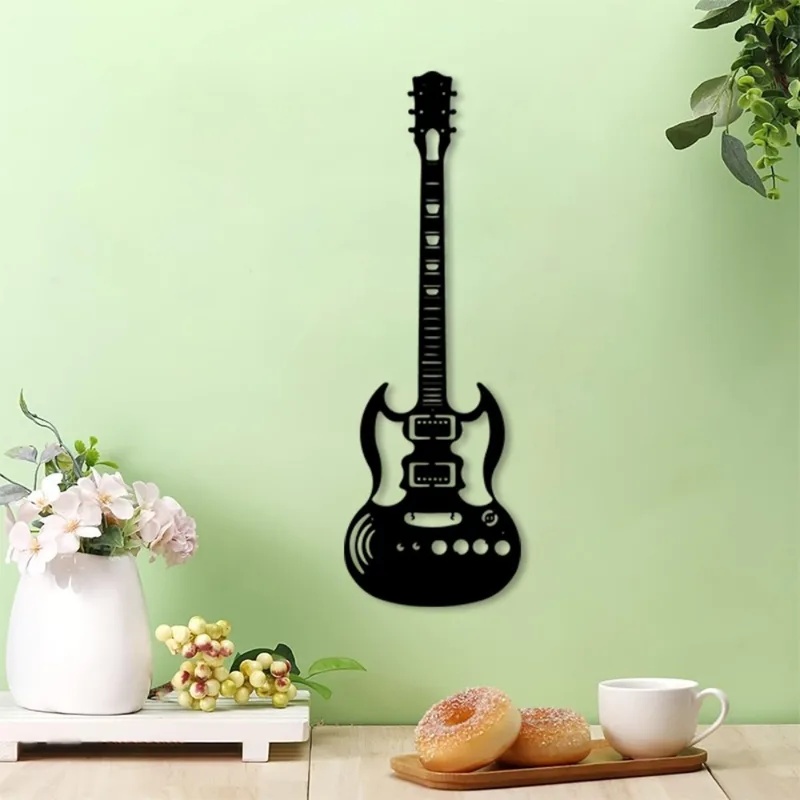 Brand 3D Metal Guitar Wall Art - Home Bar Lounge recension och pris