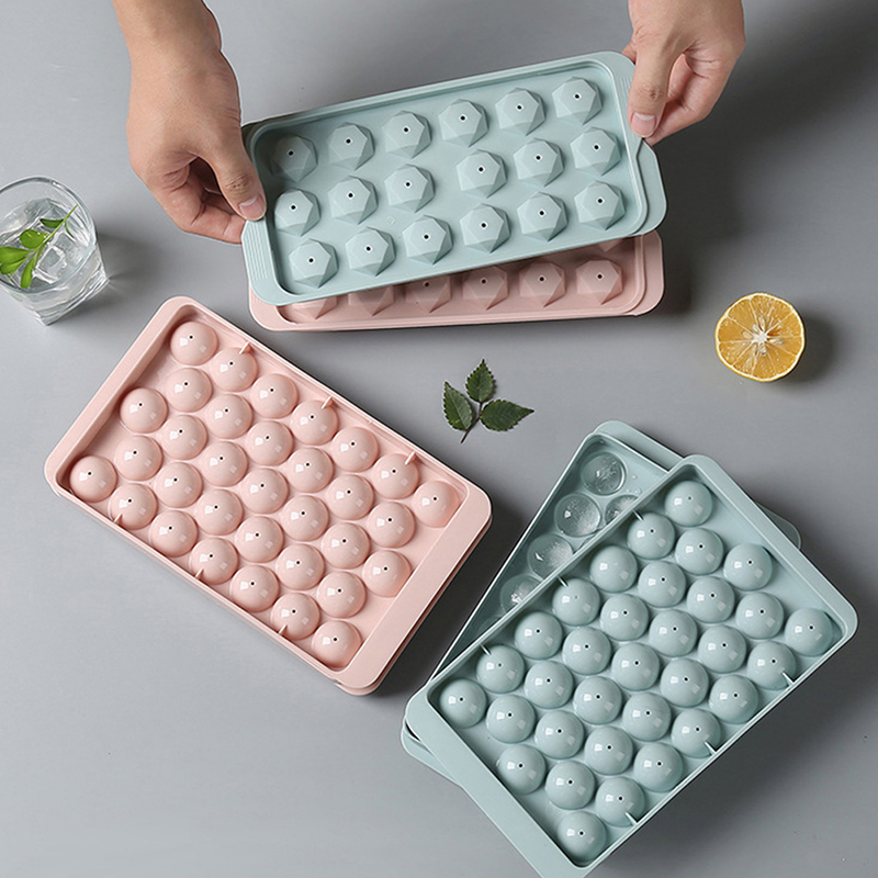 1Pc 3D Round  Tray with Lid Pl - Ice Mold Sphere recension och pris