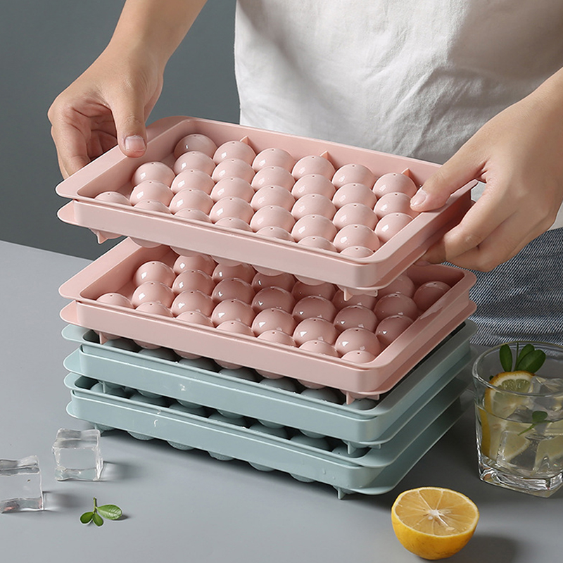 1Pc 3D Round  Tray with Lid Pl - Ice Mold Sphere recension och pris