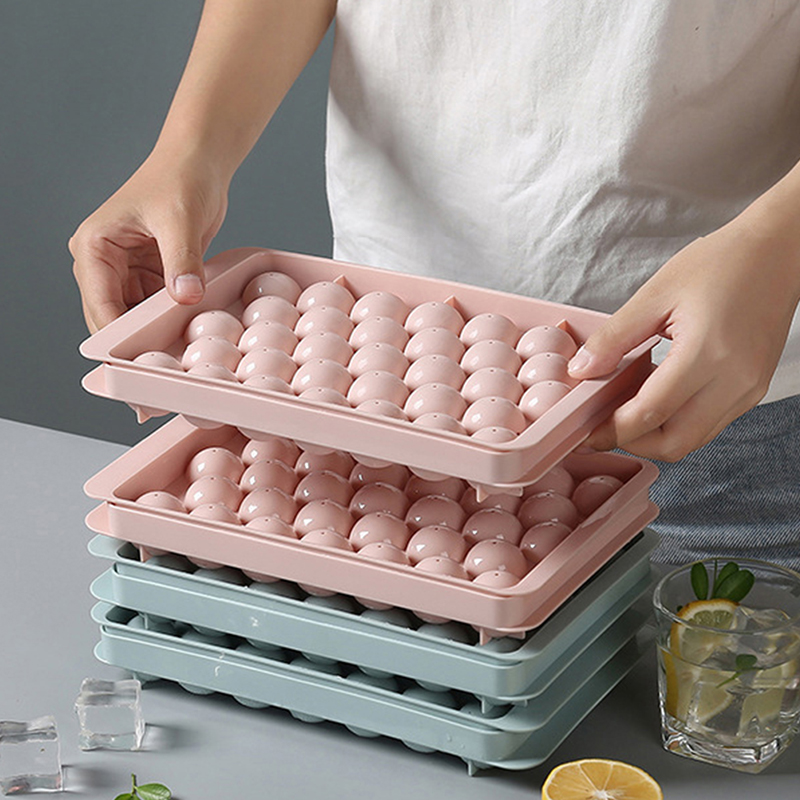 1Pc 3D Round  Tray with Lid Pl - Ice Mold Sphere recension och pris