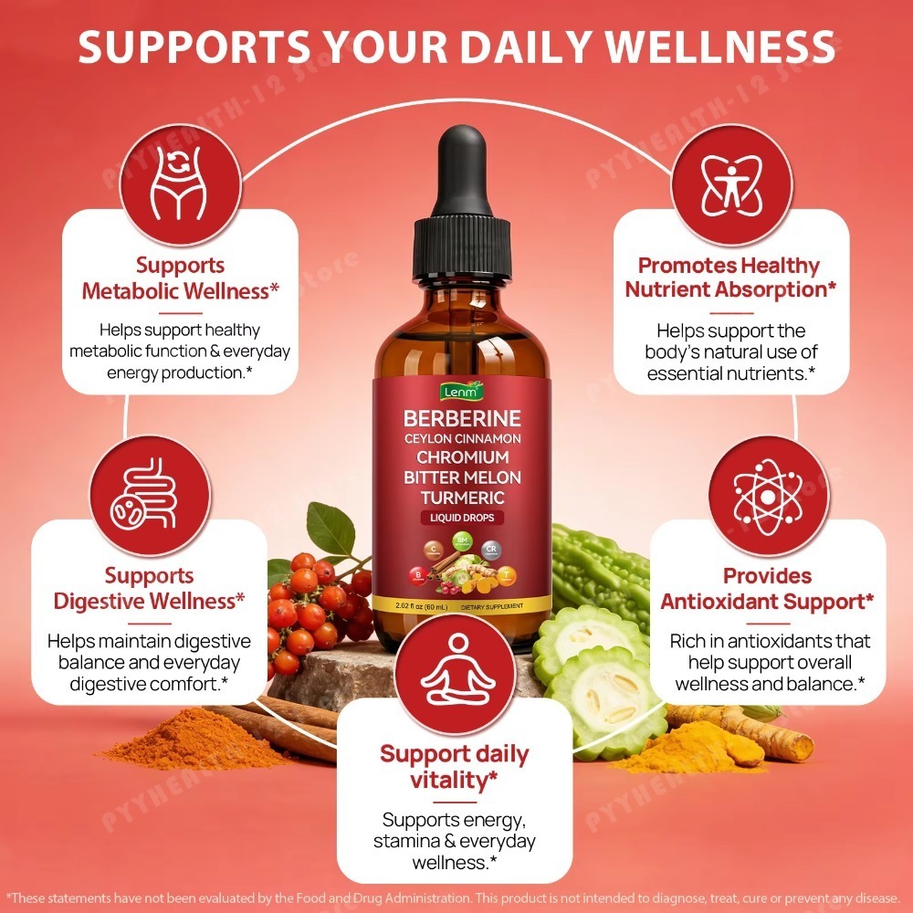 Berberine Liquid Drops with Ch - Bitters Bottle Set recension och pris